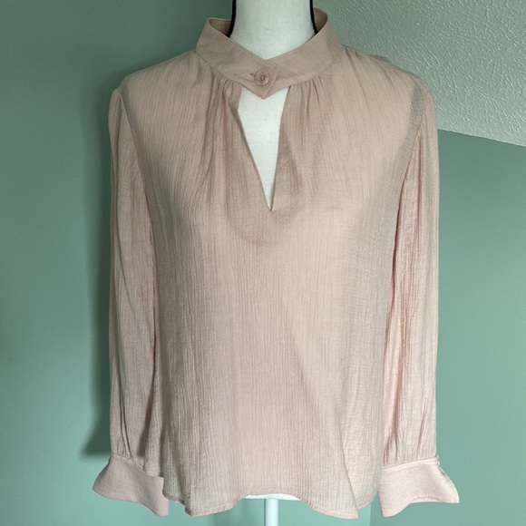 David Lerner Kourtney Mandarin Collar Blouse - Picture 2 of 9